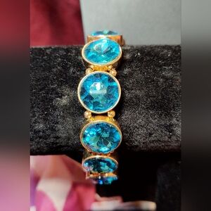 New With Tag Faceted Acrylic/Glass Old-time Stretch Bracelets Size 7